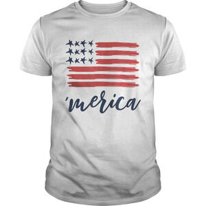 Merica  American Flag 4Th Of July For Men Women Kids Shirt